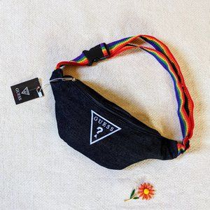 Guess? | Rainbow Strap Denim Logo Fanny Pack